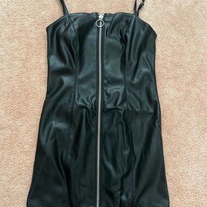 Faux Leather Mini Dress